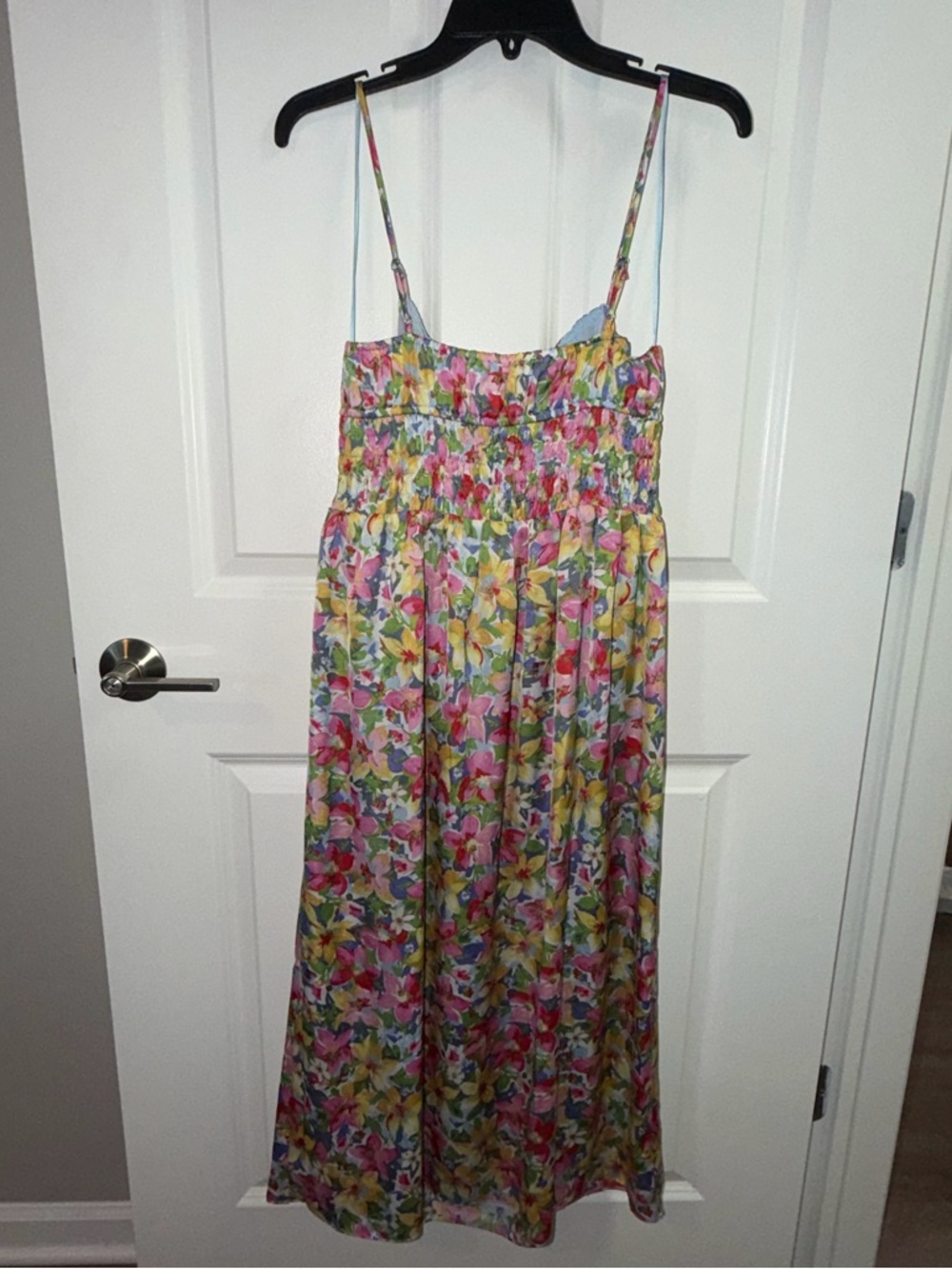 Astr Floral Tie-Front Sundress in Pastel Multicolor - Picture 5 of 6